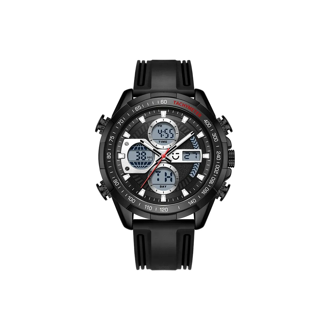 Miniso Steel Heart Collection Черный Воин Кварцевый Механизм Резиновый Ремешок Часы Мужские Часы Черный Циферблат