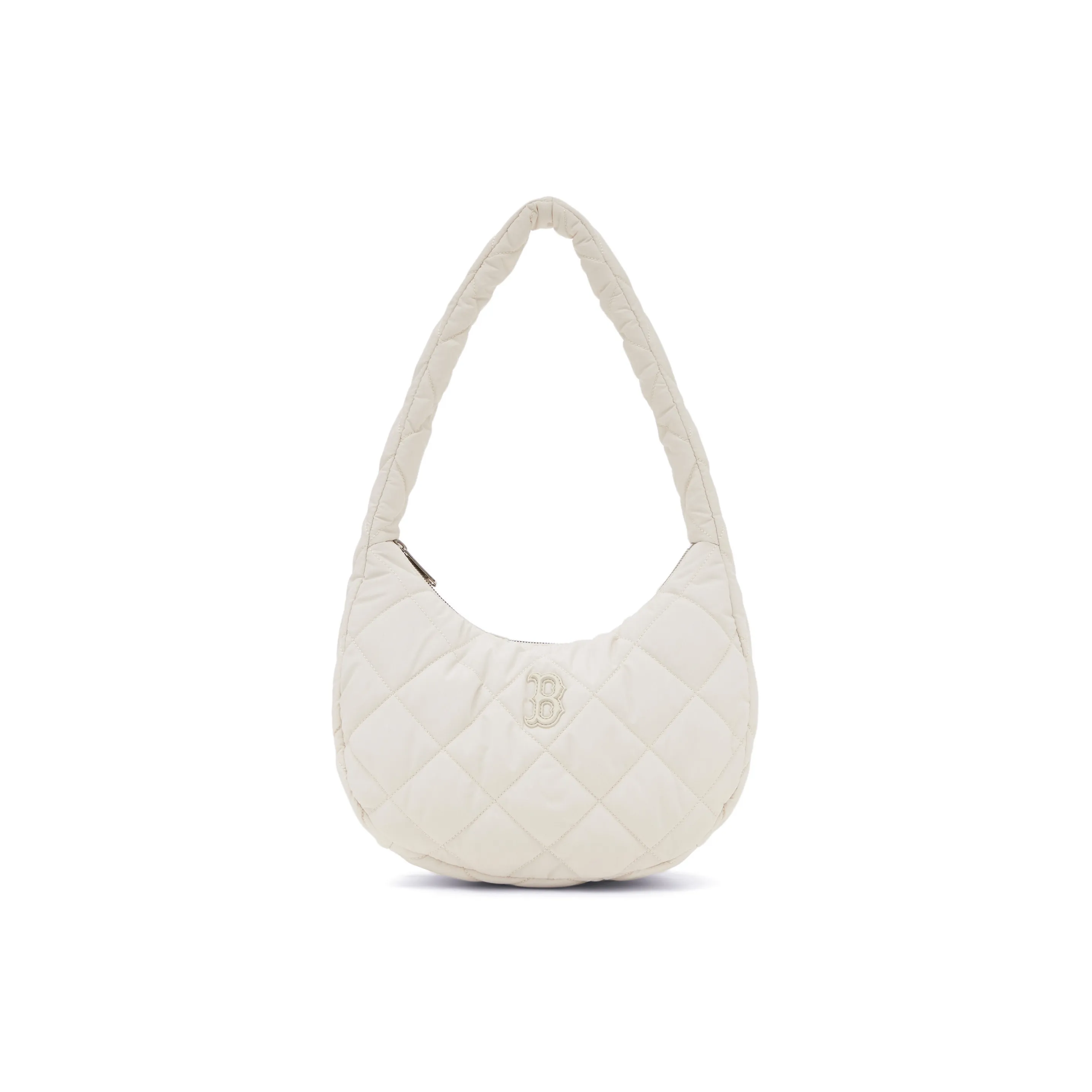 MLB Boston Red Sox Team Polyester Cloud Bag Mom Bag Shoulder Bag Hobo Bag Handbag Women's White