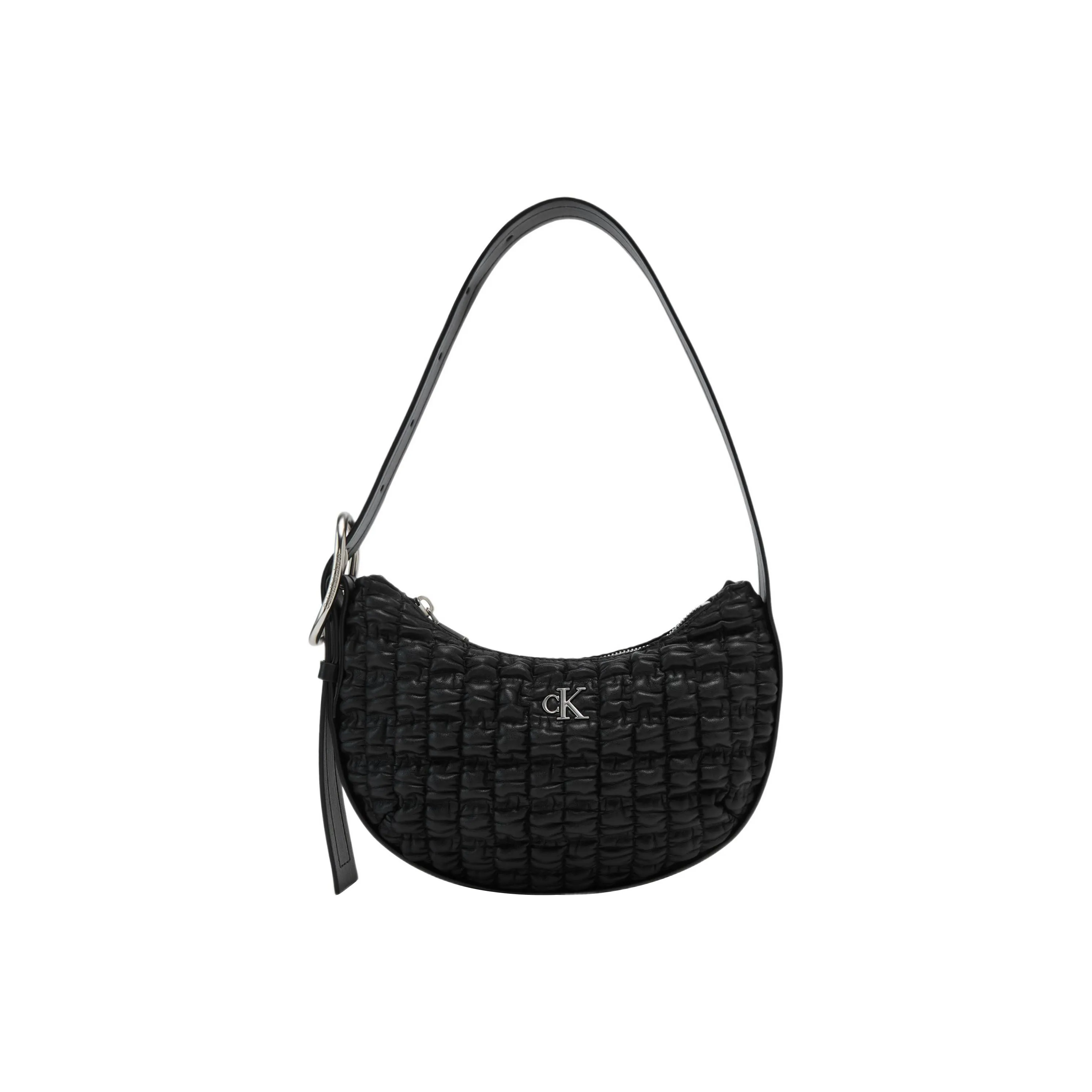 CALVIN KLEIN PU Crescent Bag Handbag Shoulder Bag Women's Black
