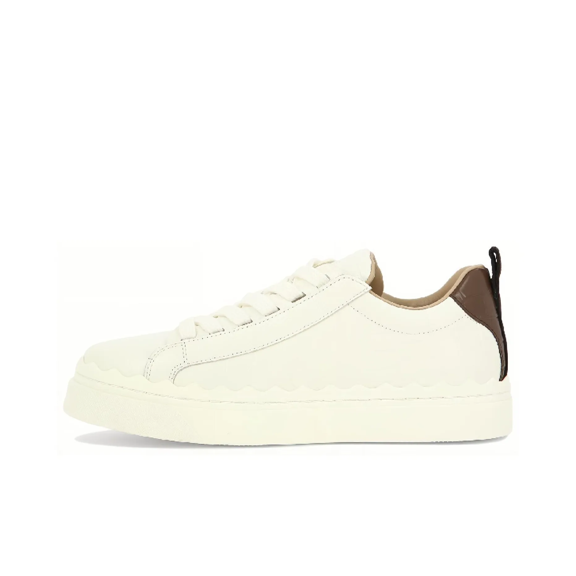 Chloé Lauren Crocodile-embossed Leather Sneakers