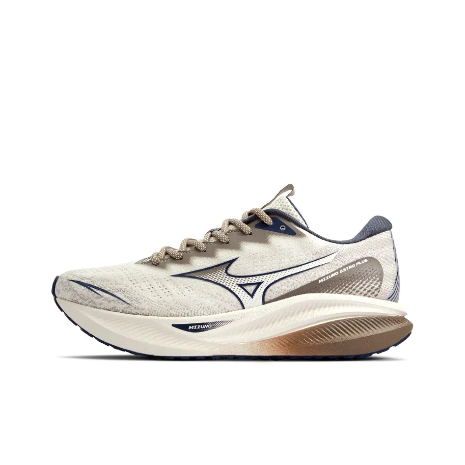 Mizuno ASTRO PLUS Амортизация Низкий Топ Повседневный Тренировки Спринт Городской Коммутирование Беговые кроссовки Унисекс Абрикос Коричневый