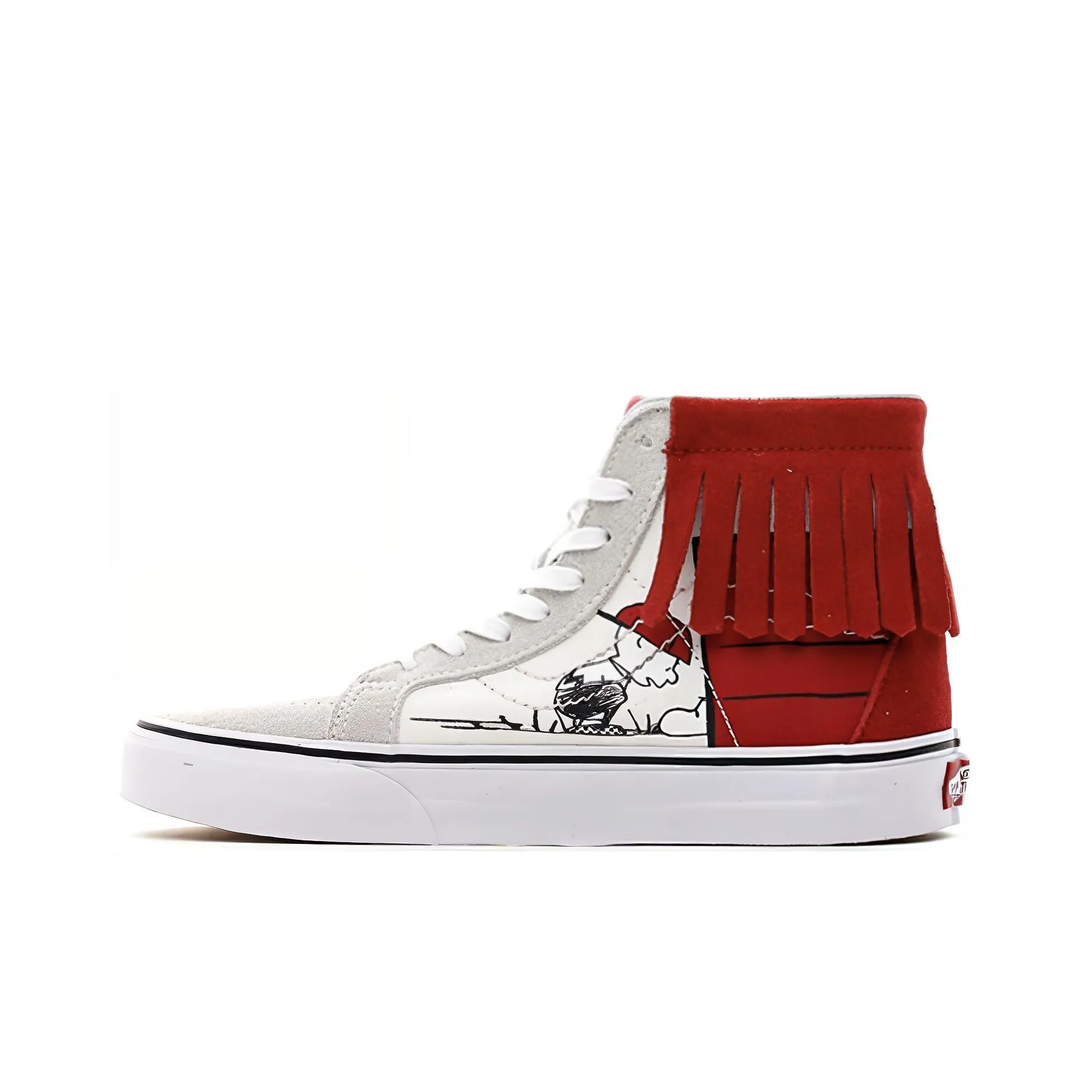 VANS SK8 Moc Peanuts Dog House High Top Скейтборд Кроссовки Unisex Красный Белый