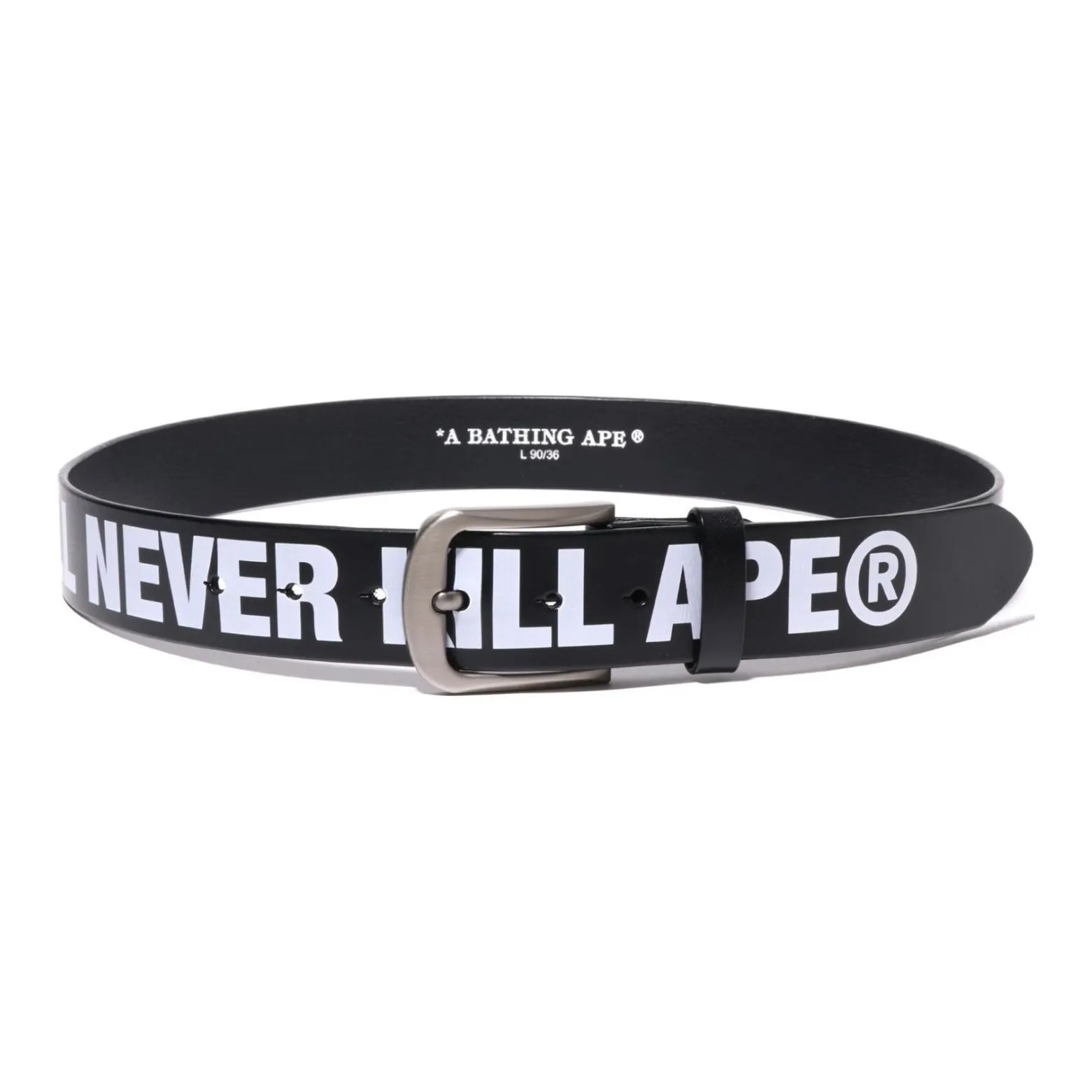 A BATHING APE Ремни из коровьей кожи Мужской Черный Ширина 3 см