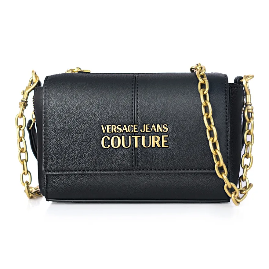 VERSACE JEANS COUTURE Полиэстер Маленькая Квадратная Сумка Сумка Сумка через плечо Сумка через плечо Стандартная Унисекс Черная