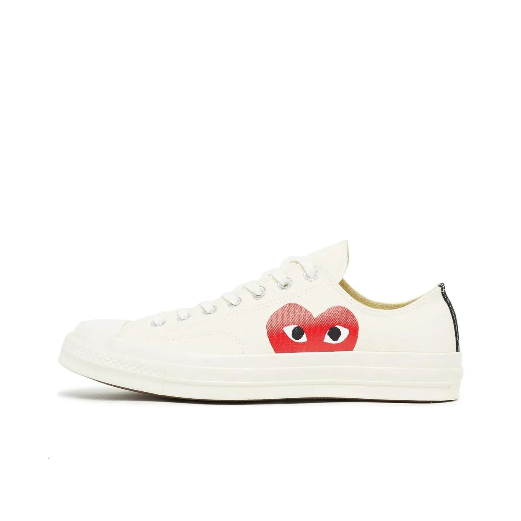 CDG Play x Converse Chuck 70 Plus Устойчивые к истиранию амортизаторы Низкий топ Кеды Унисекс Белый Красный