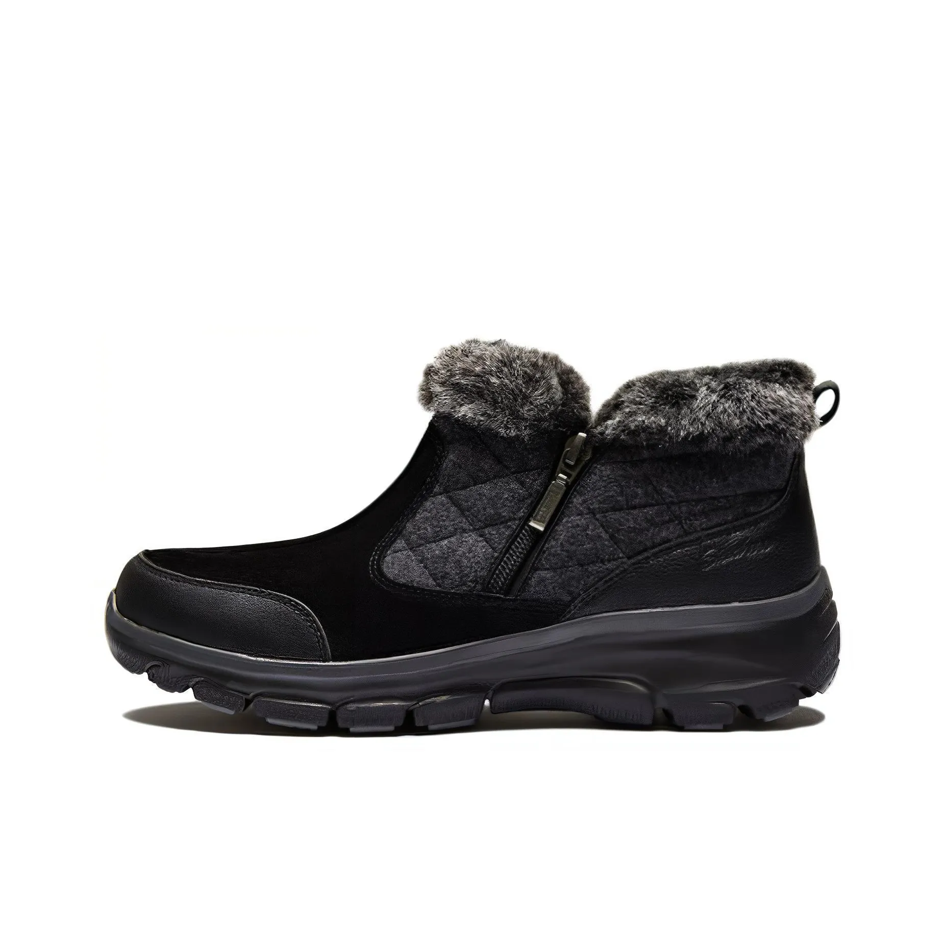 Skechers Easy Going Warm Vibez Ankle Boots Women's Black Gray