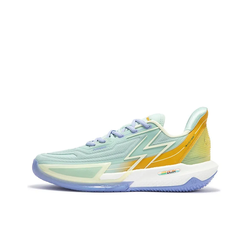 361° BIG3 4.0 Quick Pro Basketball Shoes Men's Low Top Bleached Light Green/Iris