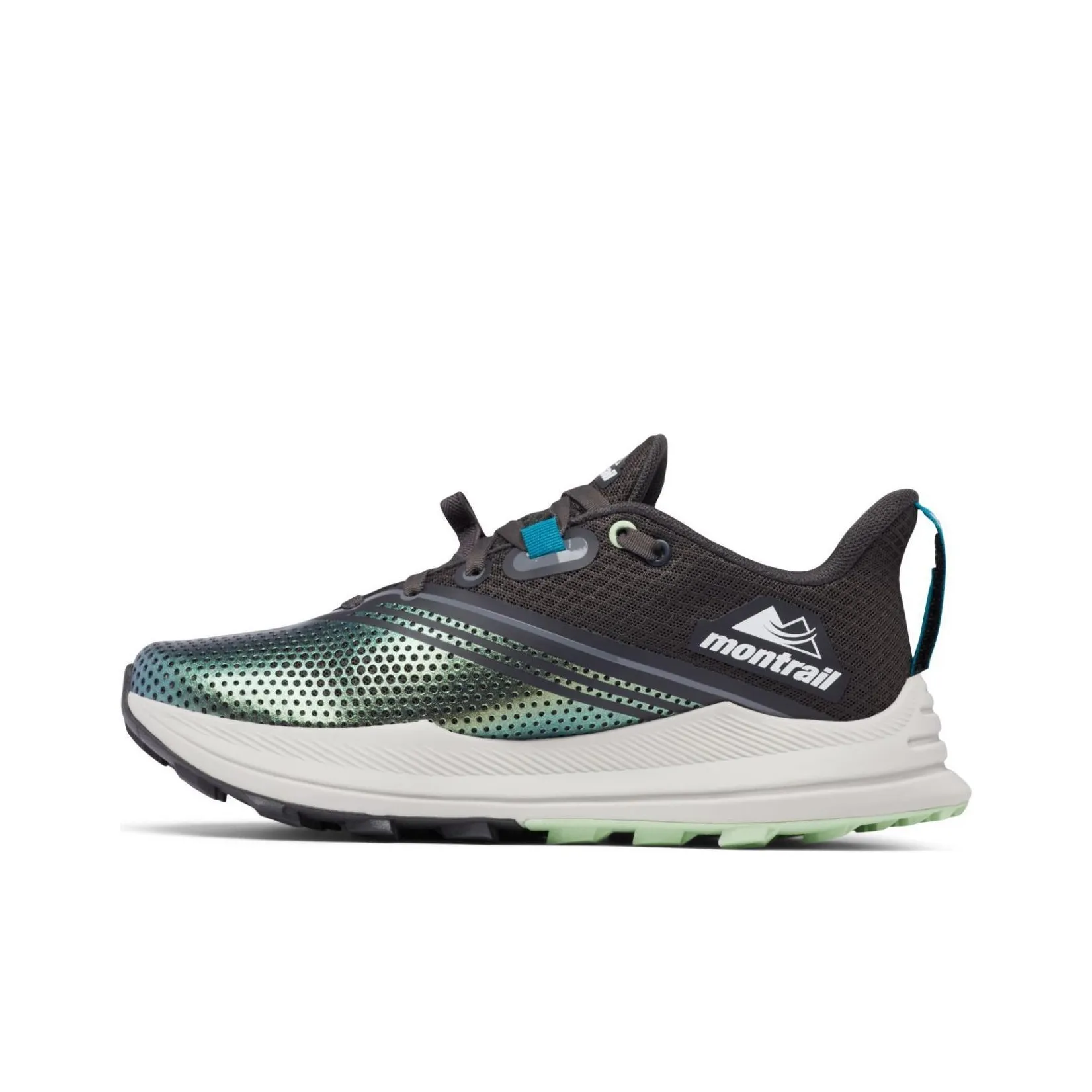 Columbia Montrail Shock Absorbers Mid Top Hiking Shoes Women's Black Cyan