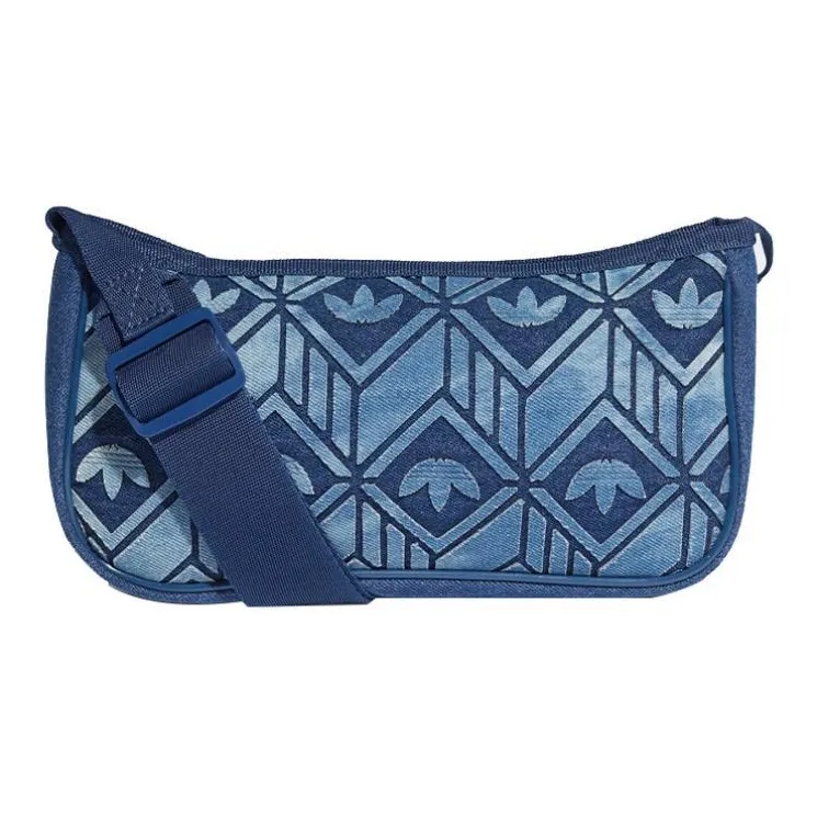 Adidas Originals Cotton Shoulder Bag Crossbody Bag Regular Women's Denim Blue