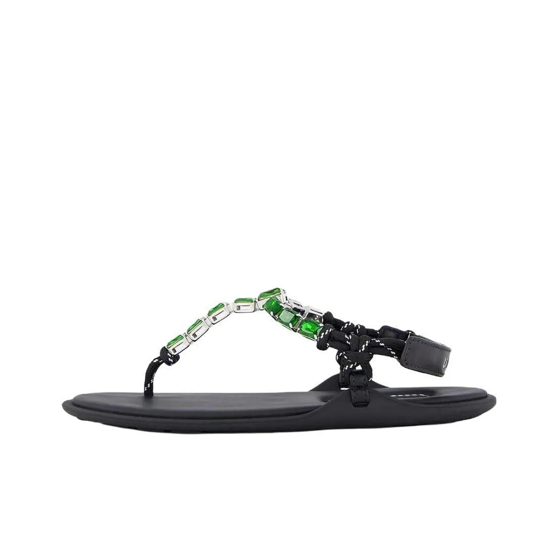 MIU MIU Strap Sandals Women's Black Green