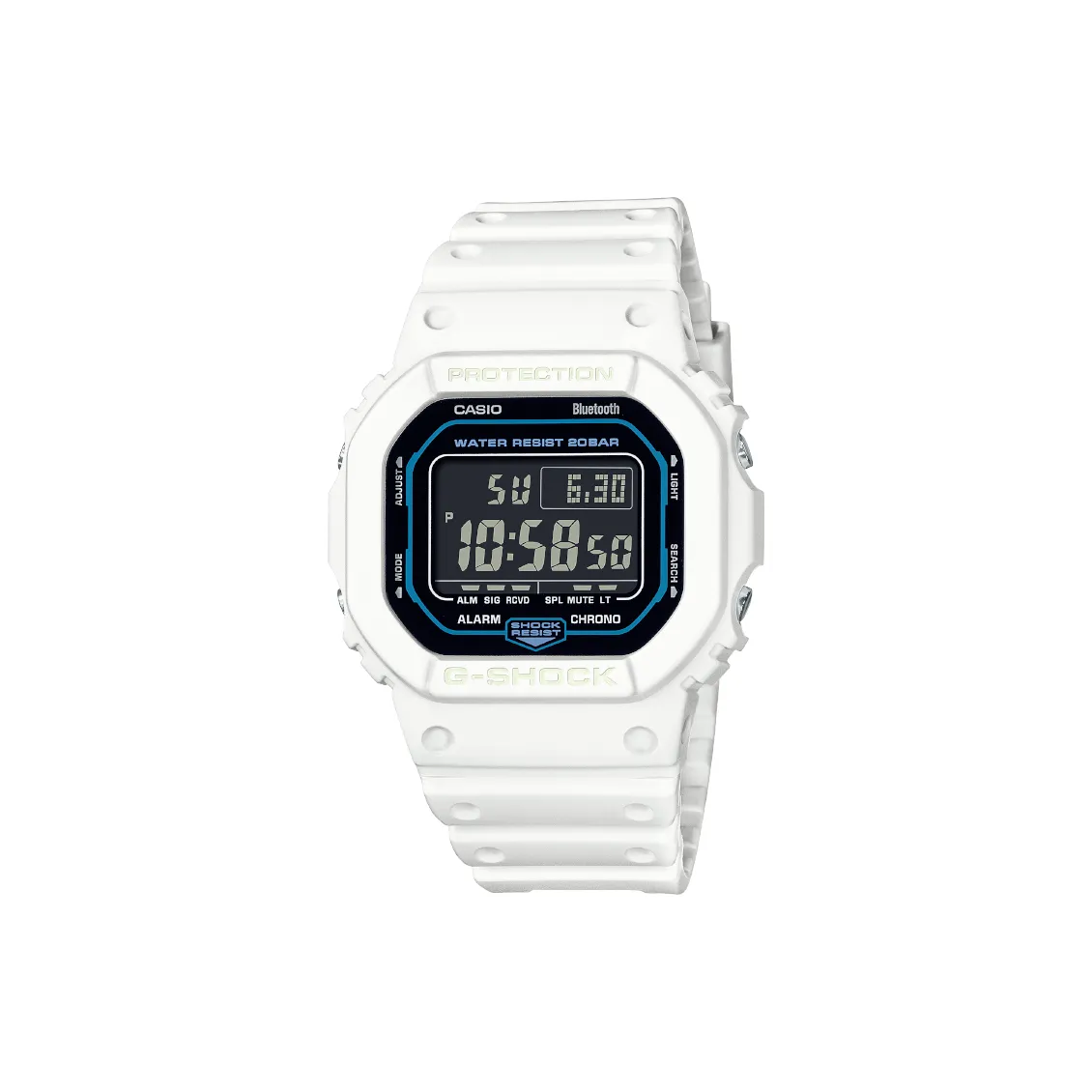 CASIO G SHOCK Кварцевый механизм Смольный ремешок Часы Унисекс Черный циферблат