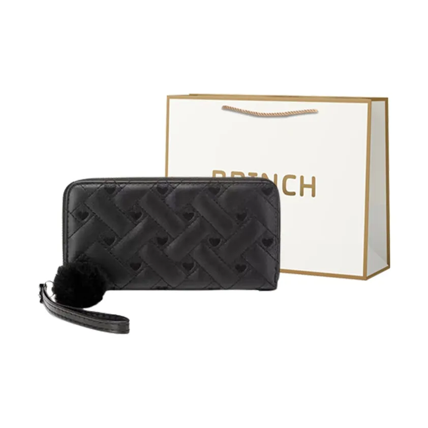 BRINCH ПУ (полиуретан) Кошелек Стандартный Женский Черный Белый Хаки Коричневый Розовый