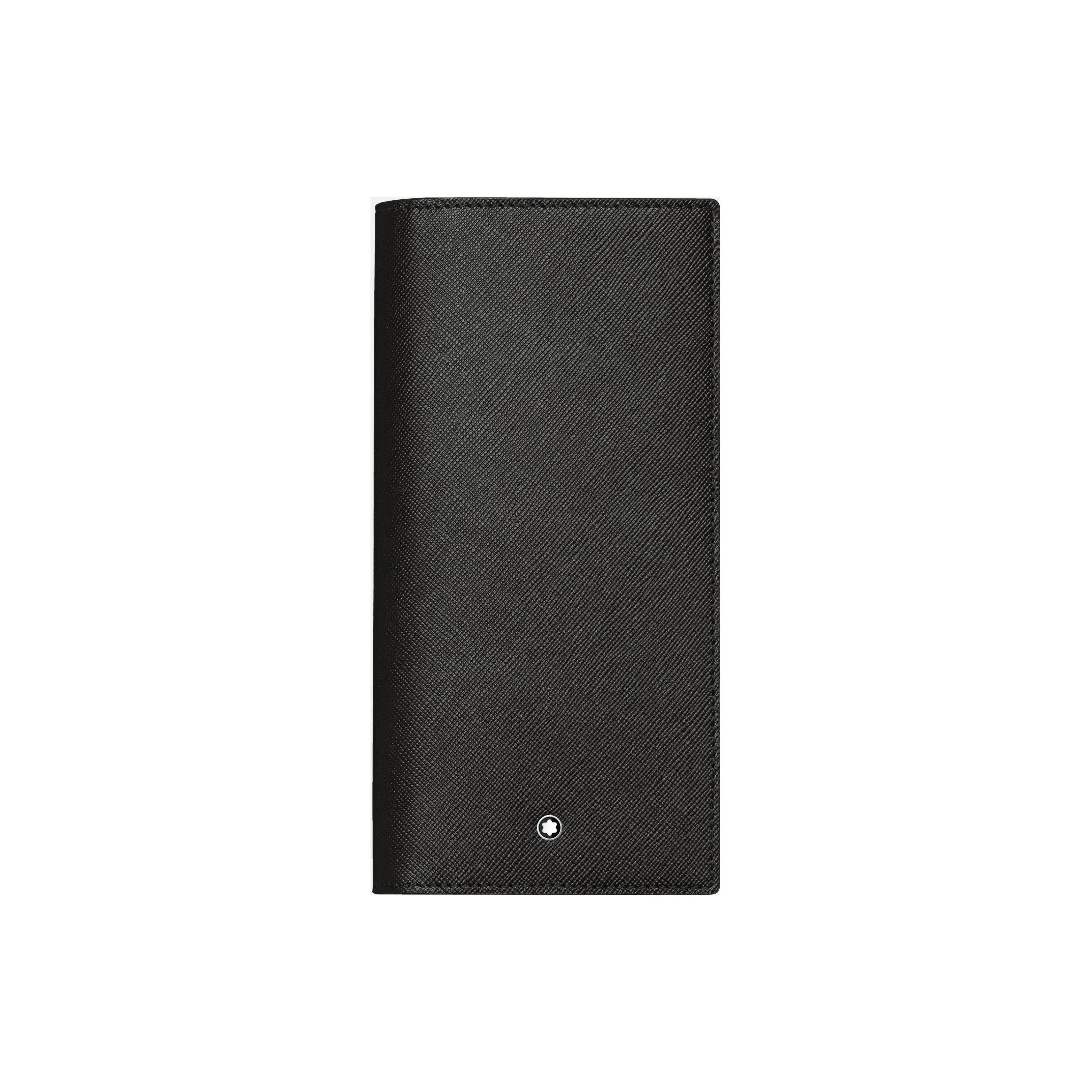 MONTBLANC Full grain Calf Leather Business Card Holder Wallet Men's Black