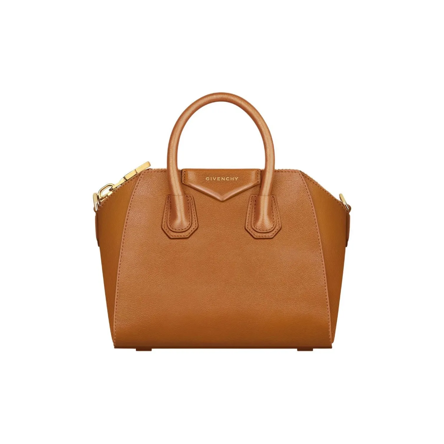 Givenchy Antigona Bright Buffalo Leather One Shoulder Crossbody Portable Bag Mini Women's Soft Tan