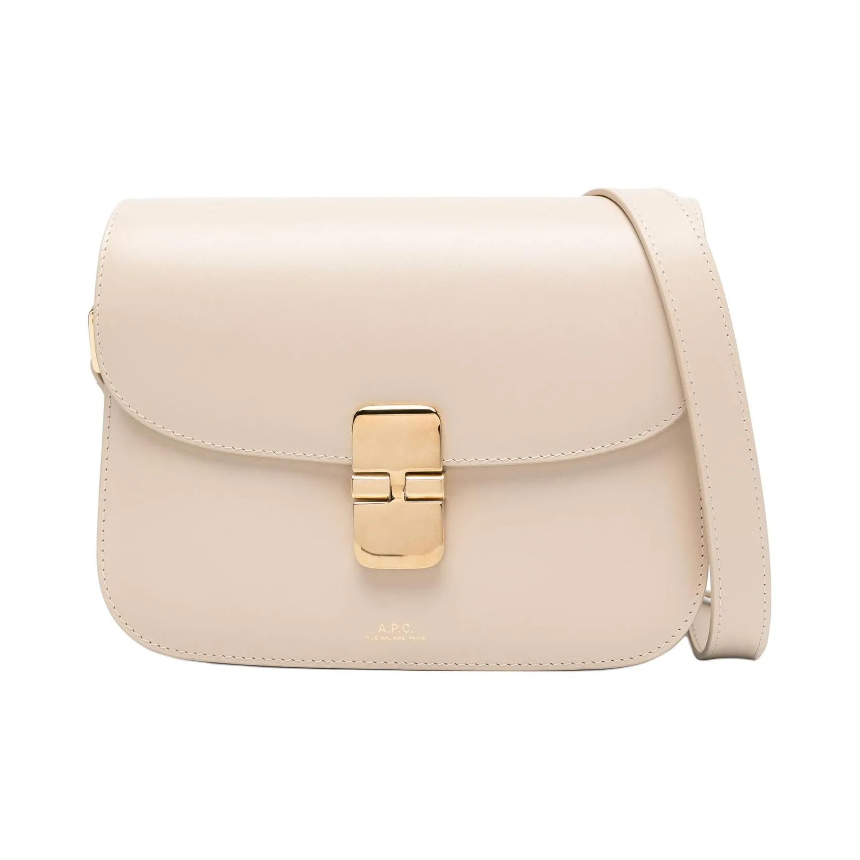 A.P.C Grace Calfskin Crossbody Bag, Shoulder Bag Women's Ivory