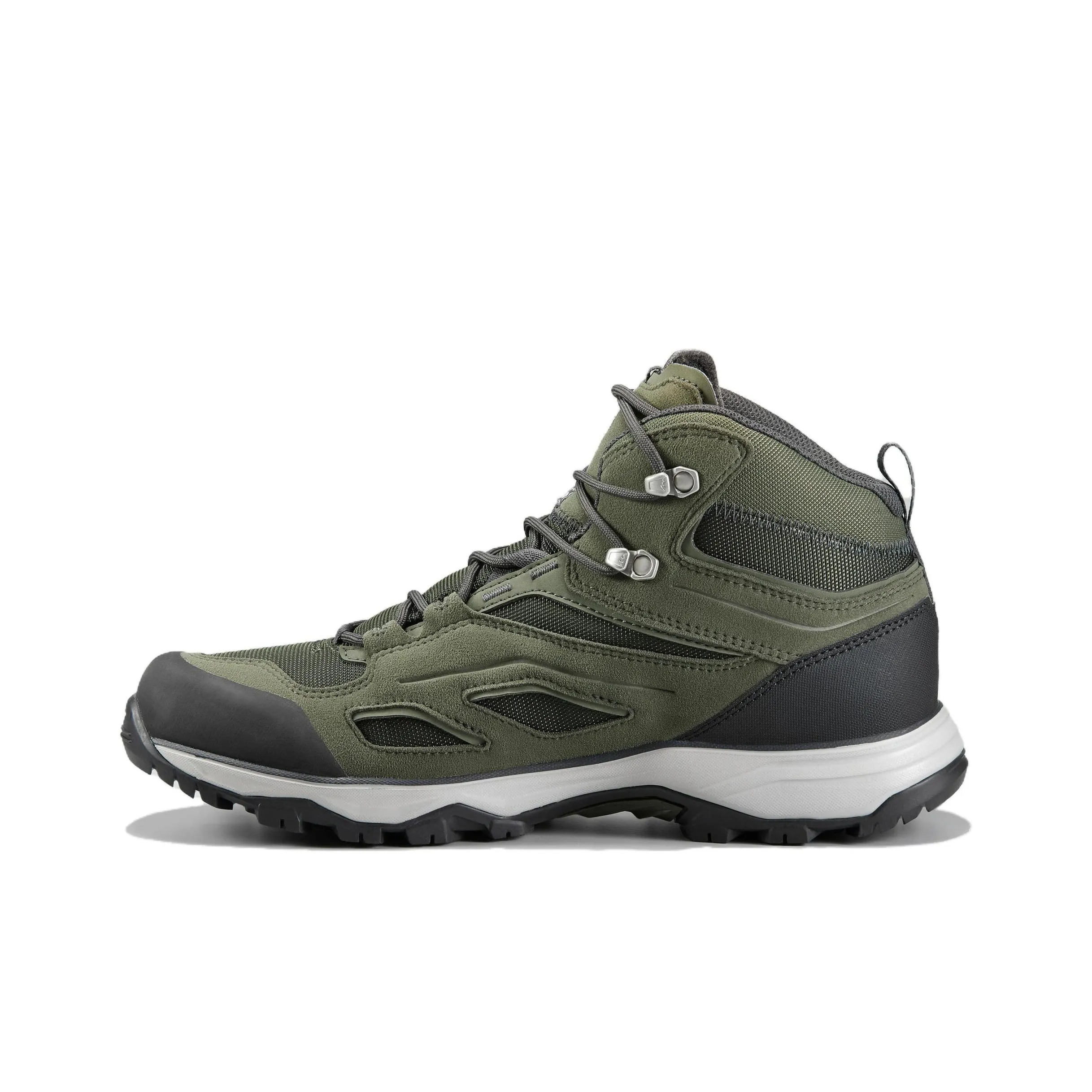 DECATHLON Cushioning Anti-Slip And Wear-Resistant Mid-Top Hiking Shoes Men's Green