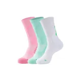 3팩 세트 - Cicada 윙 농구 양말 (화이트+그린+핑크)