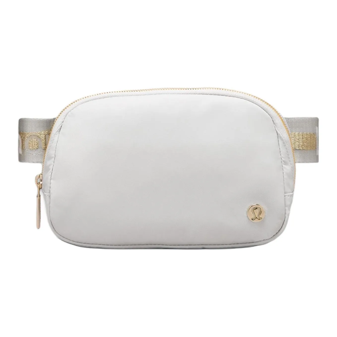 Lululemon Nylon Fanny Pack Regular Unisex Steam Gray & Gold & White