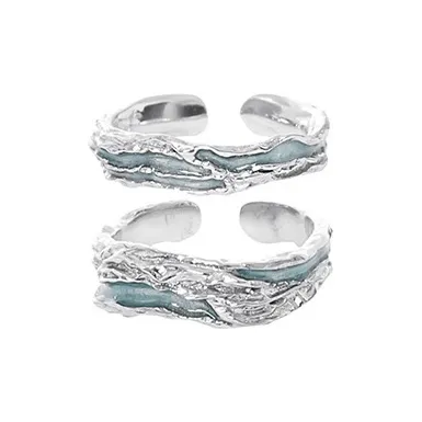 FUO Серебряное покрытие медные кольца унисекс