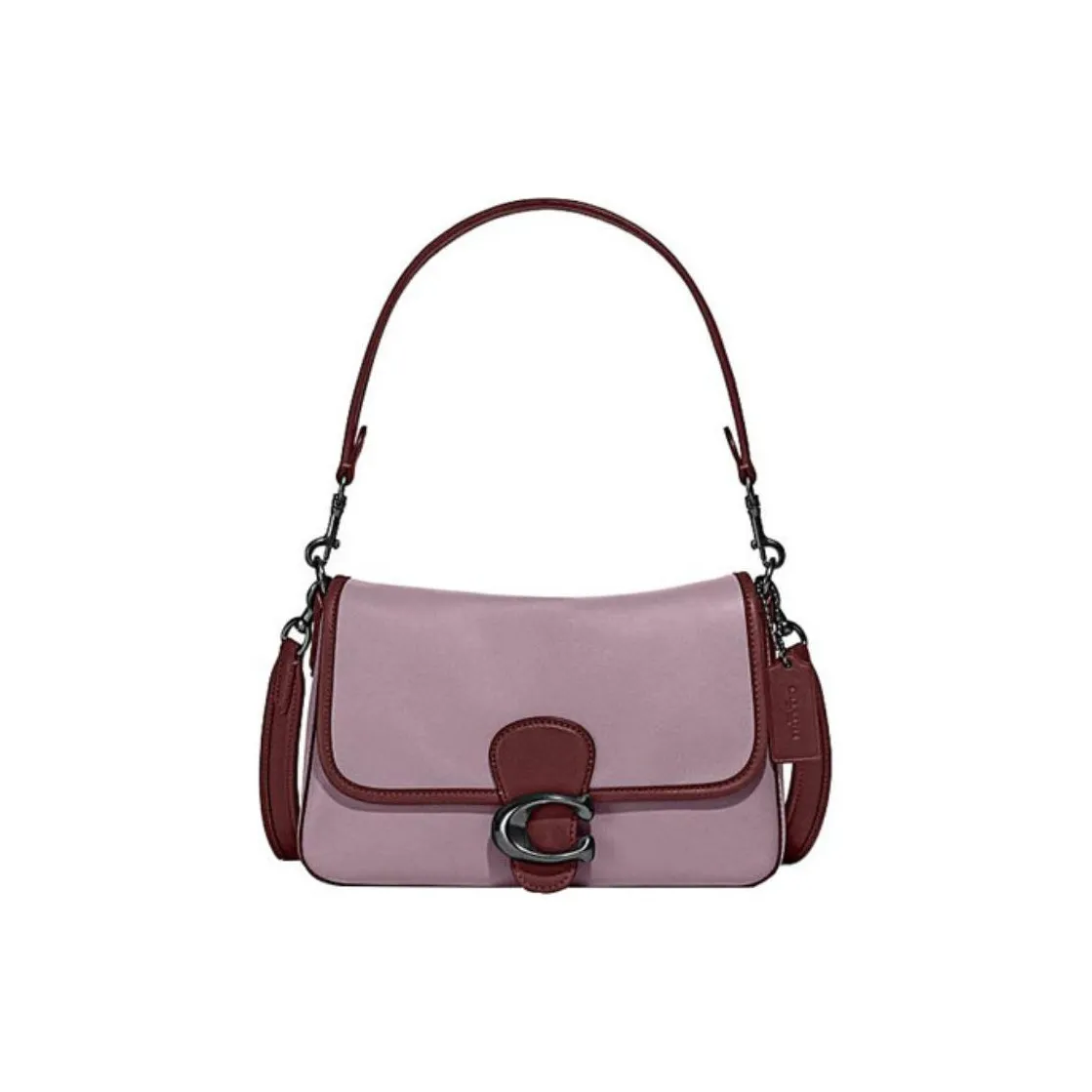 COACH Tabby Коровья кожа Сумка Сумка через плечо Сумка через плечо Женская Таро Фиолетовый Коричневый