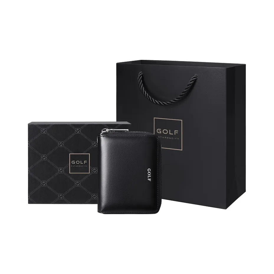 GOLF Кошелек из коровьей кожи кошелек для монет кошелек для удостоверения личности держатель для карт маленький мужской черный