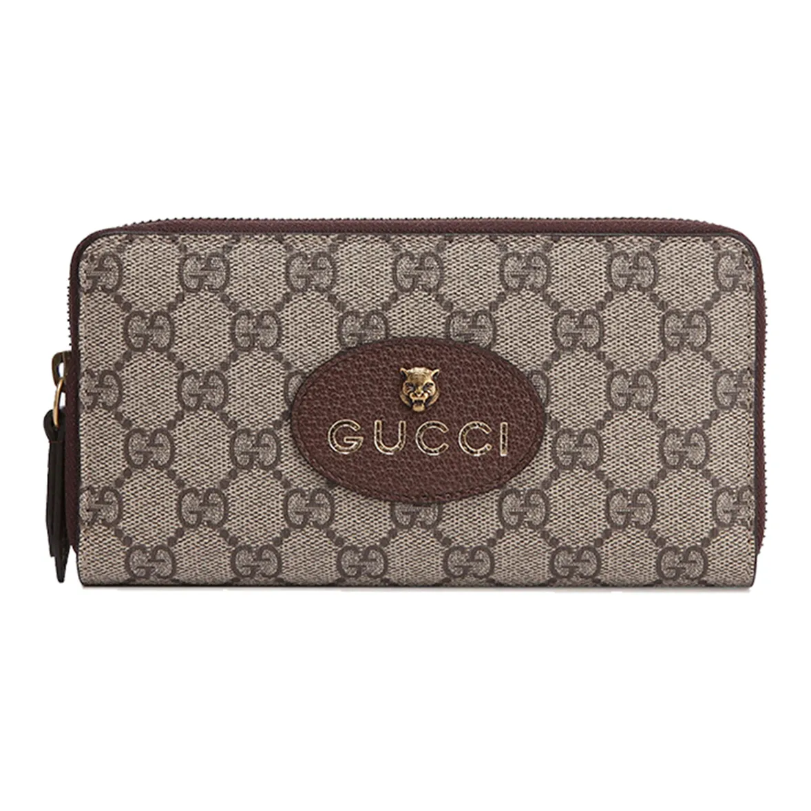 GUCCI Neo Vintage Series Canvas With Leather Canvas Bag Wallet Unisex Ebony/Brown/Yellow