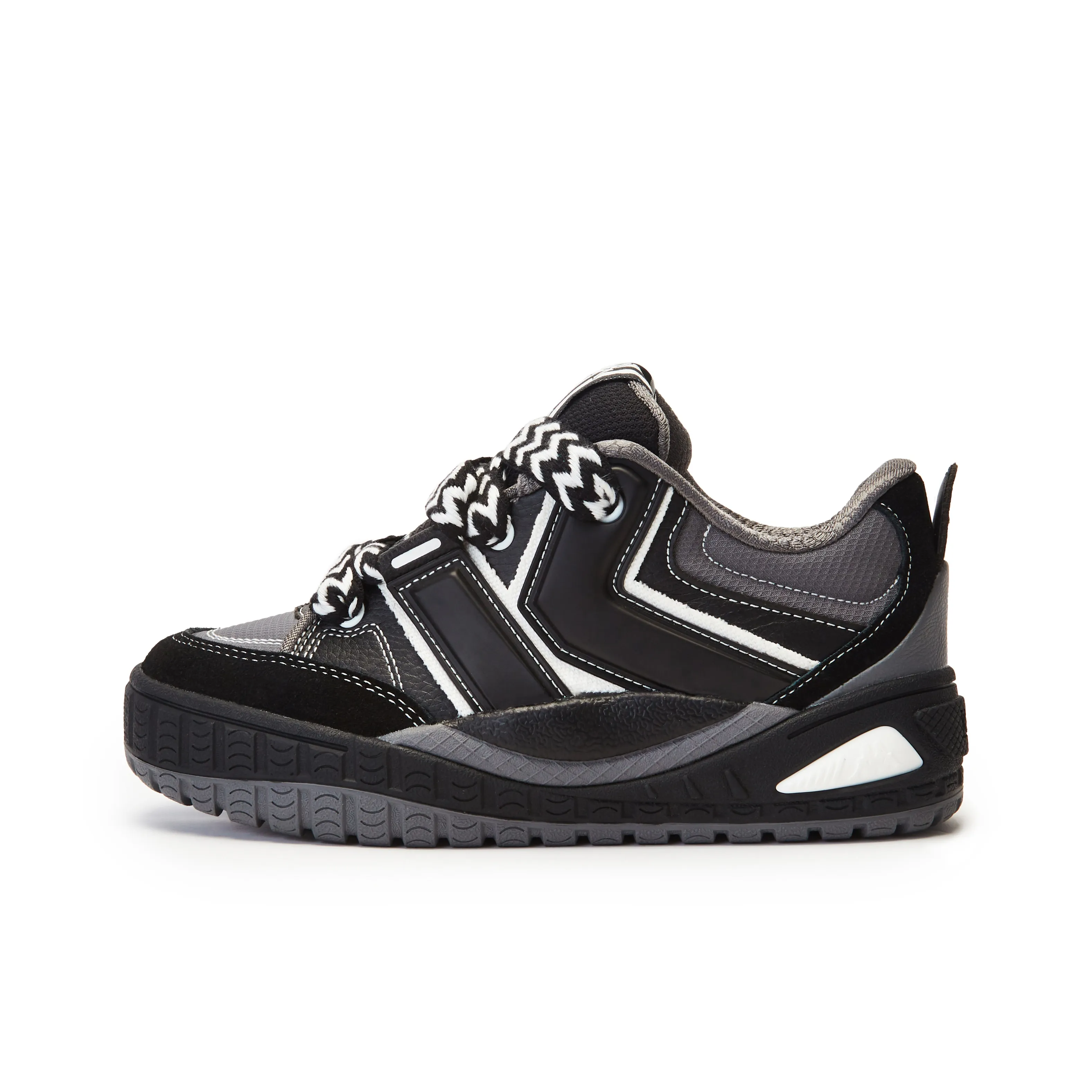 Kappa Anti Slip Wear Resistant Low Top Skateboard Shoes Unisex Black