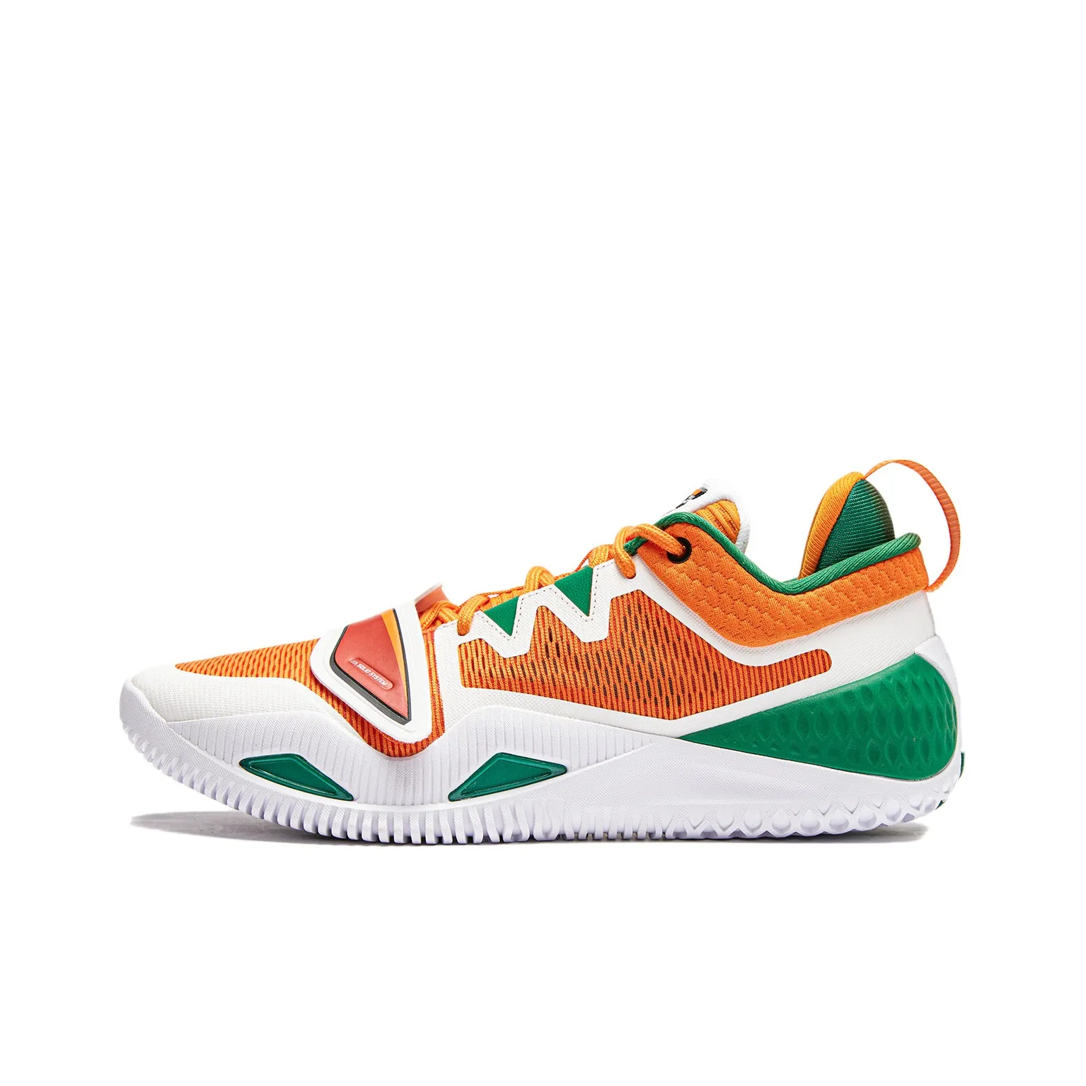 LINING Rage 2 Basketball Shoes Men's Low Top Intense Orange/Standard White
