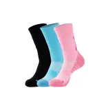 3-팩-나비 윙 농구 양말 (핑크+블루+블랙)