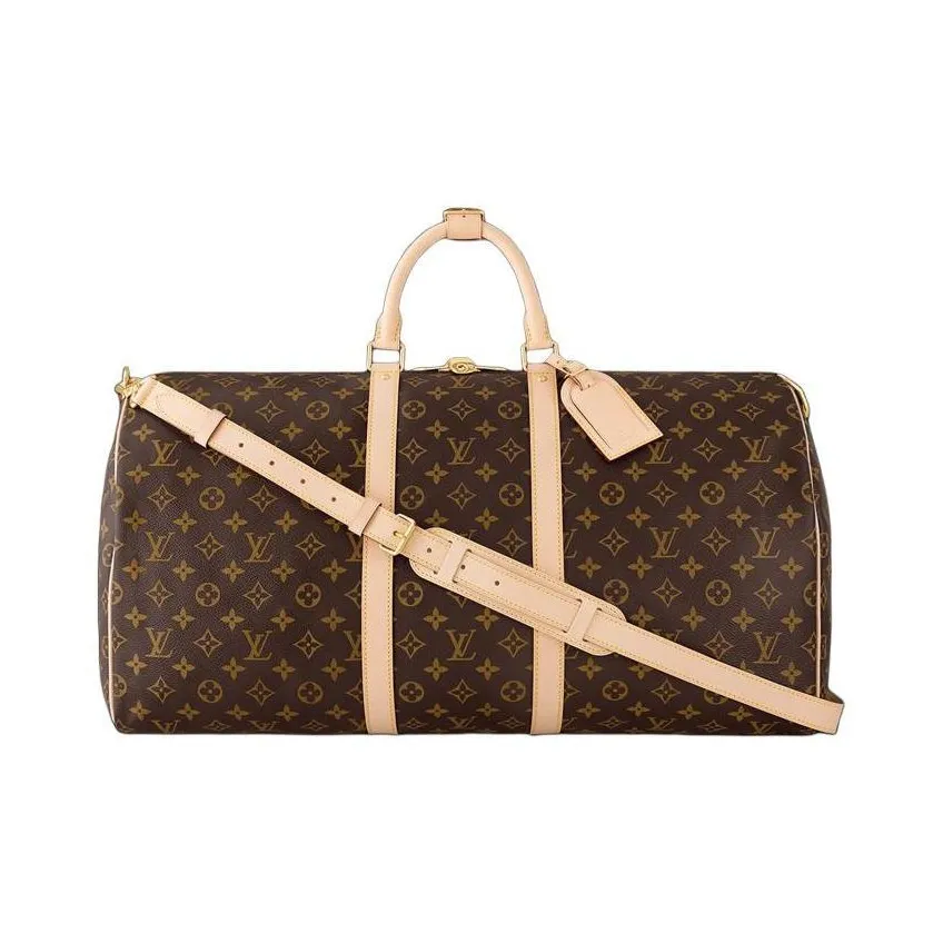 LOUIS VUITTON Keepall Canvas With Leather Monkey Bag Travel Bag Shoulder Bag Crossbody Bag Handbag Men's Brown