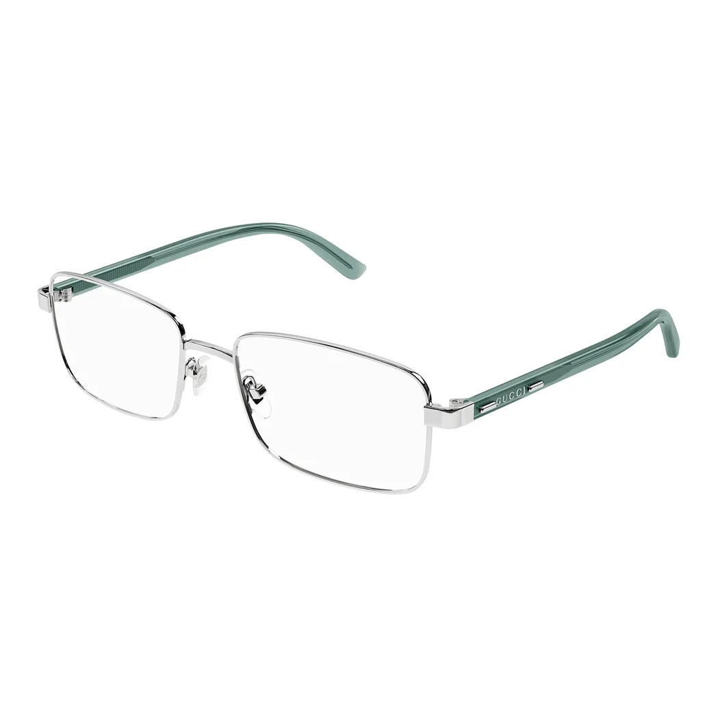 GUCCI Металл Нерегулярная форма Оправы для очков Унисекс Серебряный