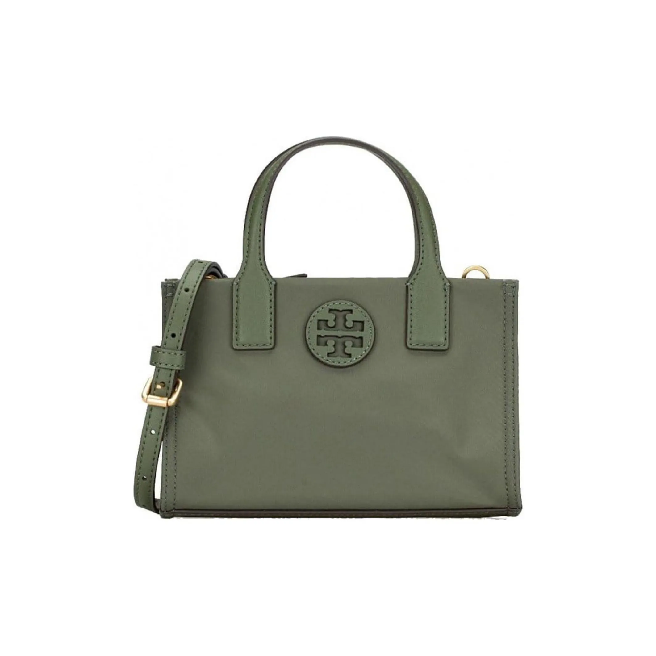 TORY BURCH Ella Satin Tote Bag Shopping Bag Shoulder Bag Crossbody Bag Handbag Mini Women's Green