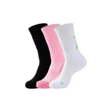3-팩-나비 윙 농구 양말 (화이트+핑크+블랙)