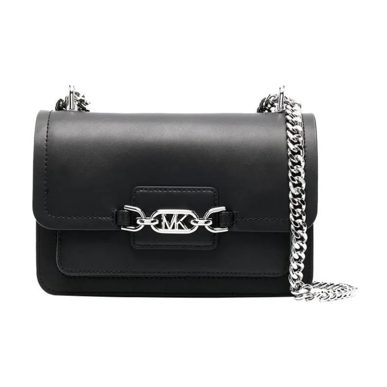 MICHAEL KORS Heather Leather Shoulder Bag, Crossbody Bag Regular Women's Black