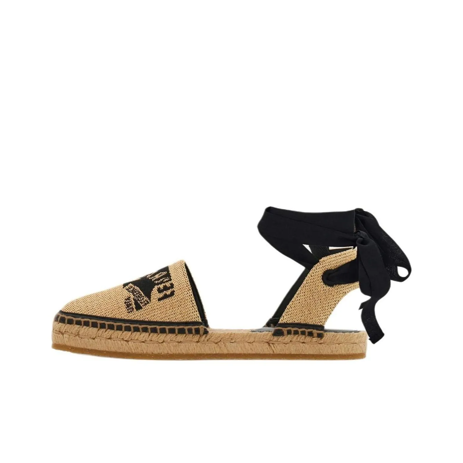 FERRAGAMO Logo-embroidered Raffia Espadrilles