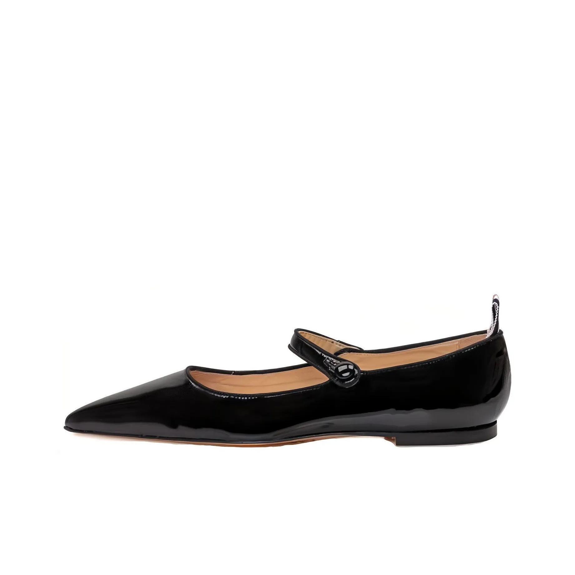THOM BROWNE John Pointed Toe 4 Bar Tab Flats Women's