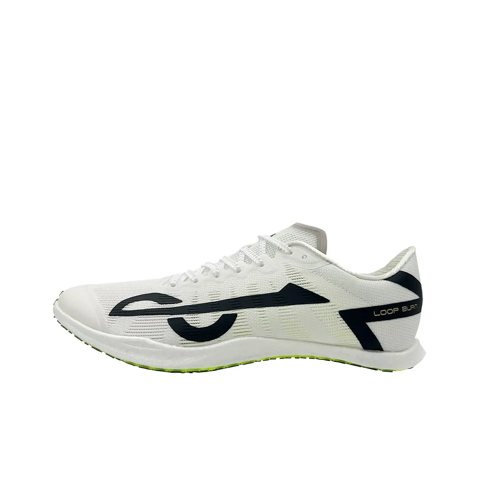 LOOP BURN Low Top Full Length Heterogeneous Carbon Plate Training Running Shoes Unisex Moonlit White