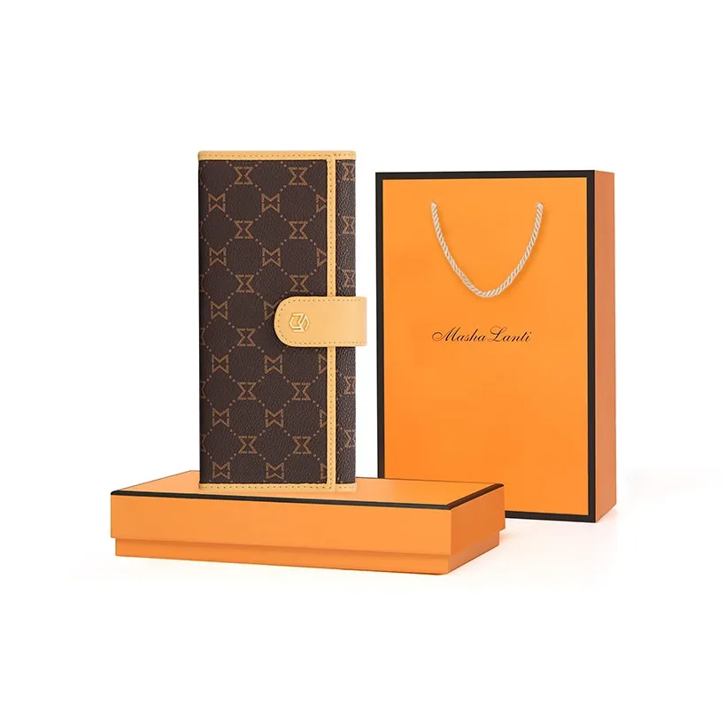 MashaLanti PVC Money Clip Card Holder Coin Purses Wallets Regular Women
s Coffee/Dark Brown 
Apricot