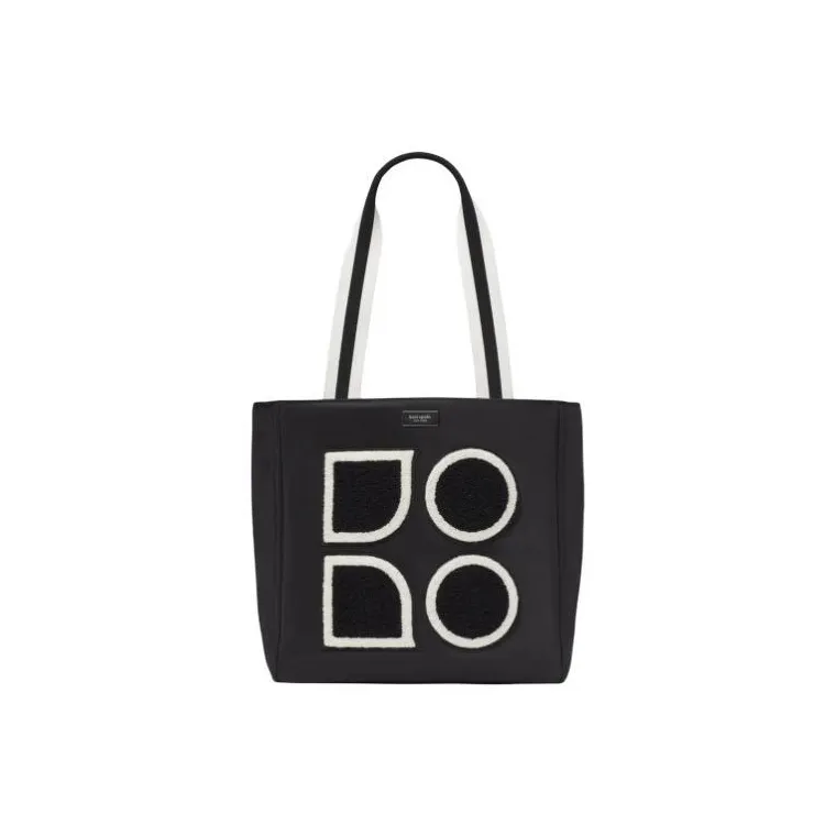 Kate Spade Plush Tote Bag Shopping Bag Handbag Shoulder Bag Large Size Women's Black