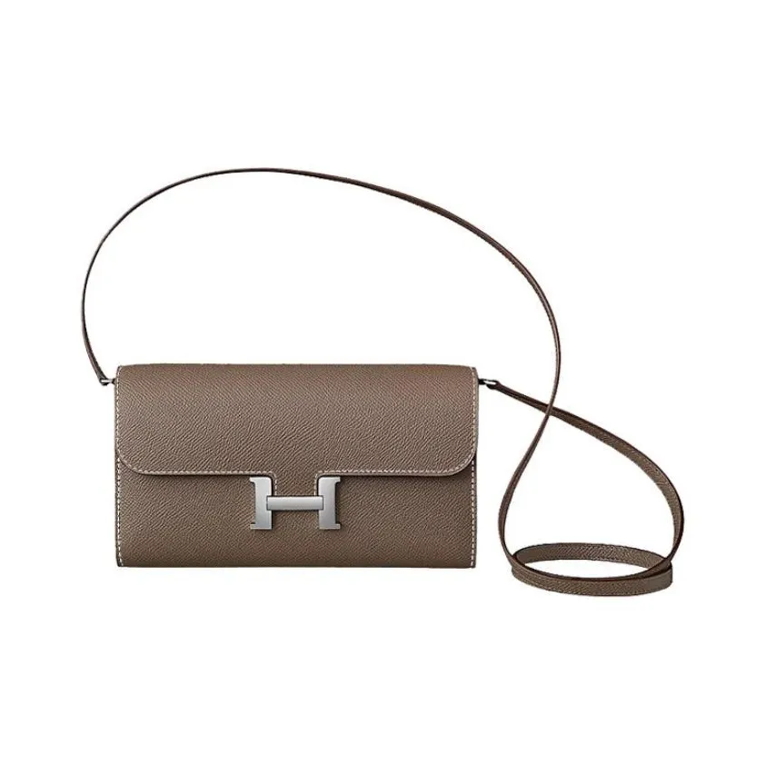 HERMES Constance To Go Epsom Calfskin Wallet, Handheld Shoulder Bag, Crossbody Bag Women's