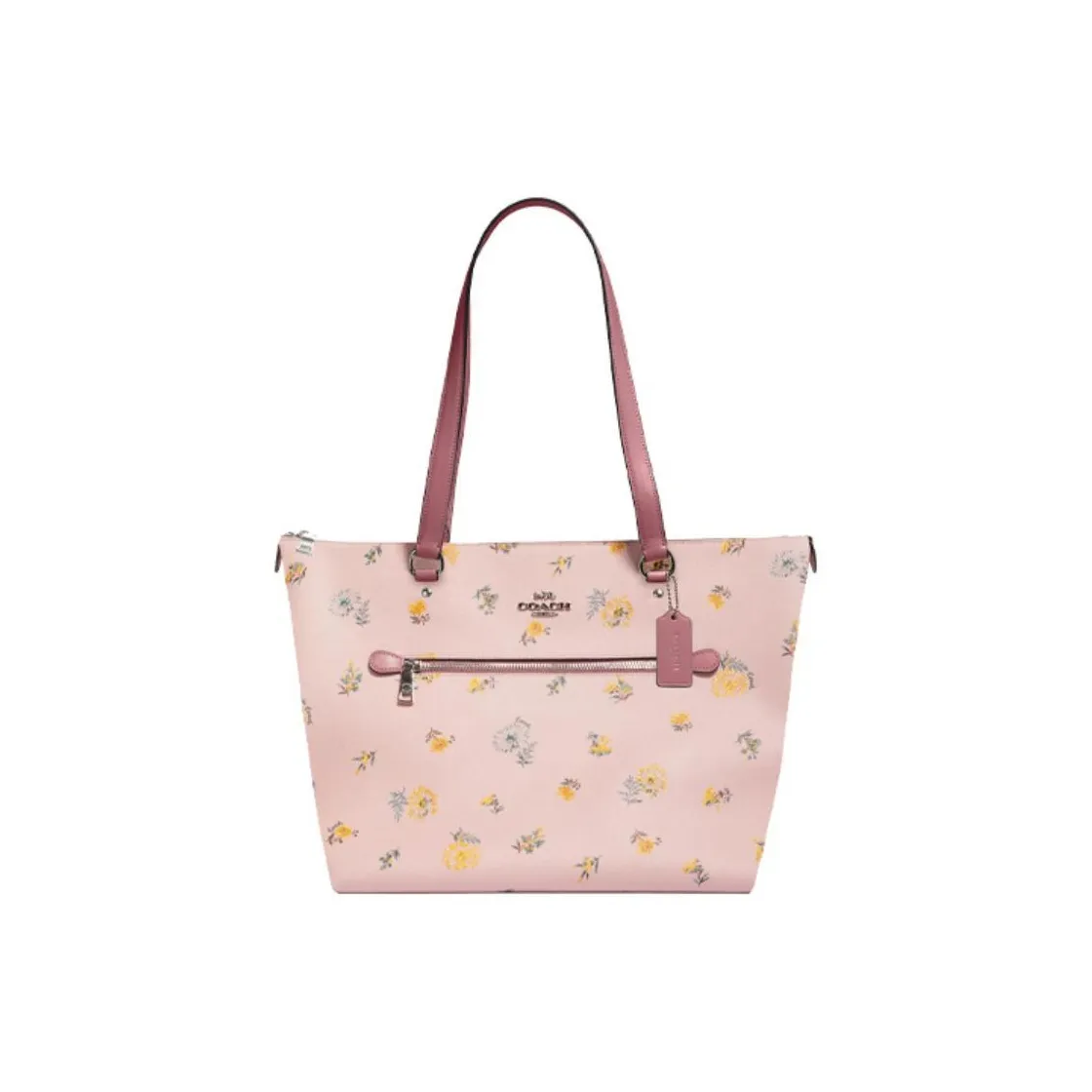 COACH Gallery Кожа Тоут Сумка Сумка для покупок Сумка Сумка через плечо Женская Розовая