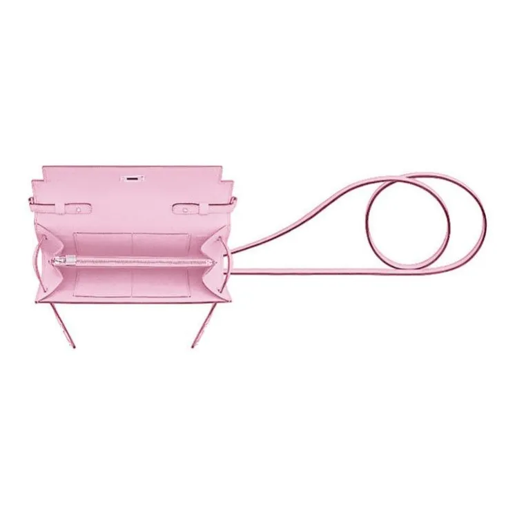 HERMES Kelly To Go Epsom Calfskin Clutch, Crossbody Wallet, Shoulder Bag Women's