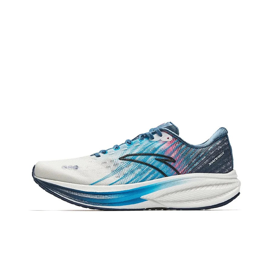Anta Cushioning Anti-Slip And Wear-Resistant Low-Top Running Shoes Men's Submarine Blue