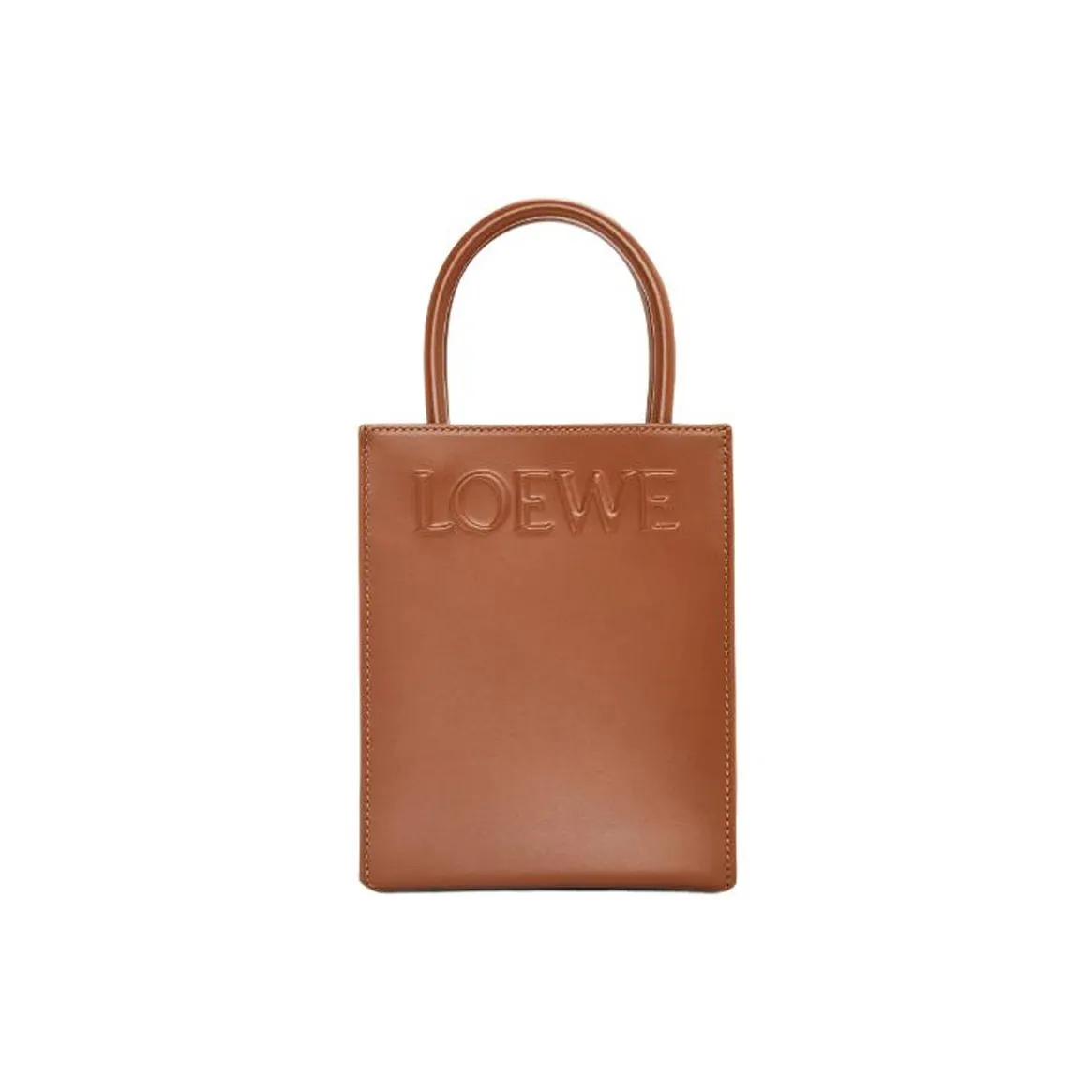 LOEWE Smooth Calf Leather Tote Bag, Shopping Bag, Handbag Regular Women's Brown