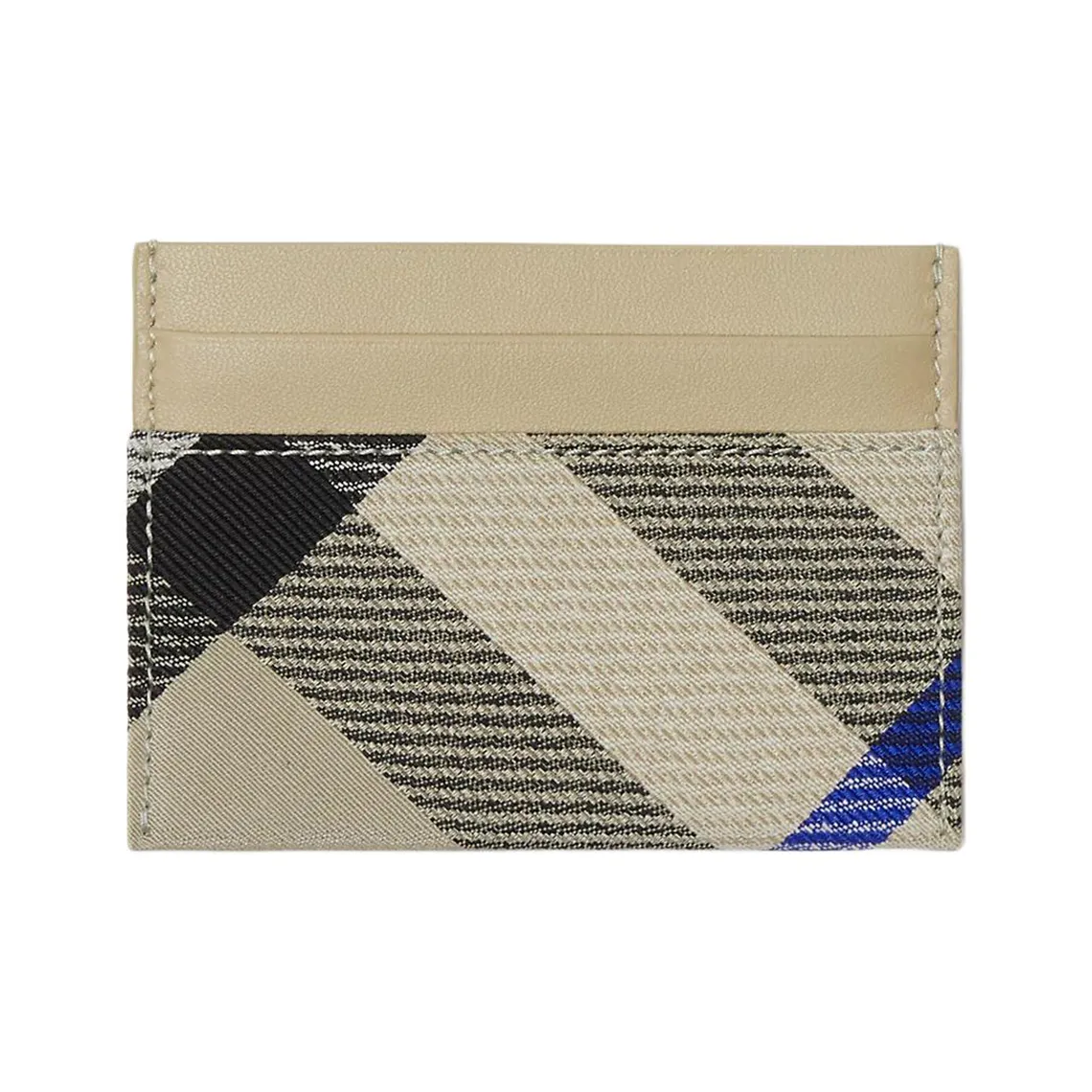 Burberry Гладкая кожа с хлопковой смесью ткань держатель для карт женский цвет моховый зеленый