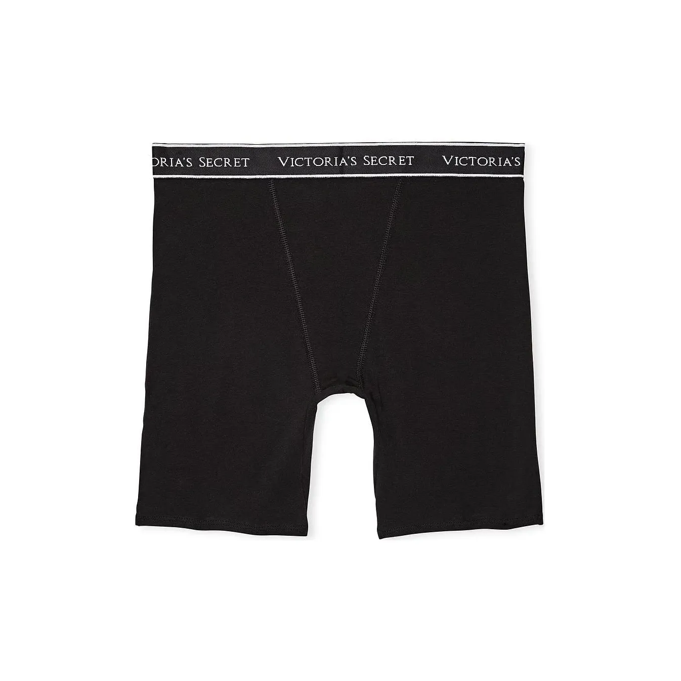 Victoria's Secret COTTON Logo Cotton High Waist Boxer Brief/Black Underpants Women's 1 Pack Black