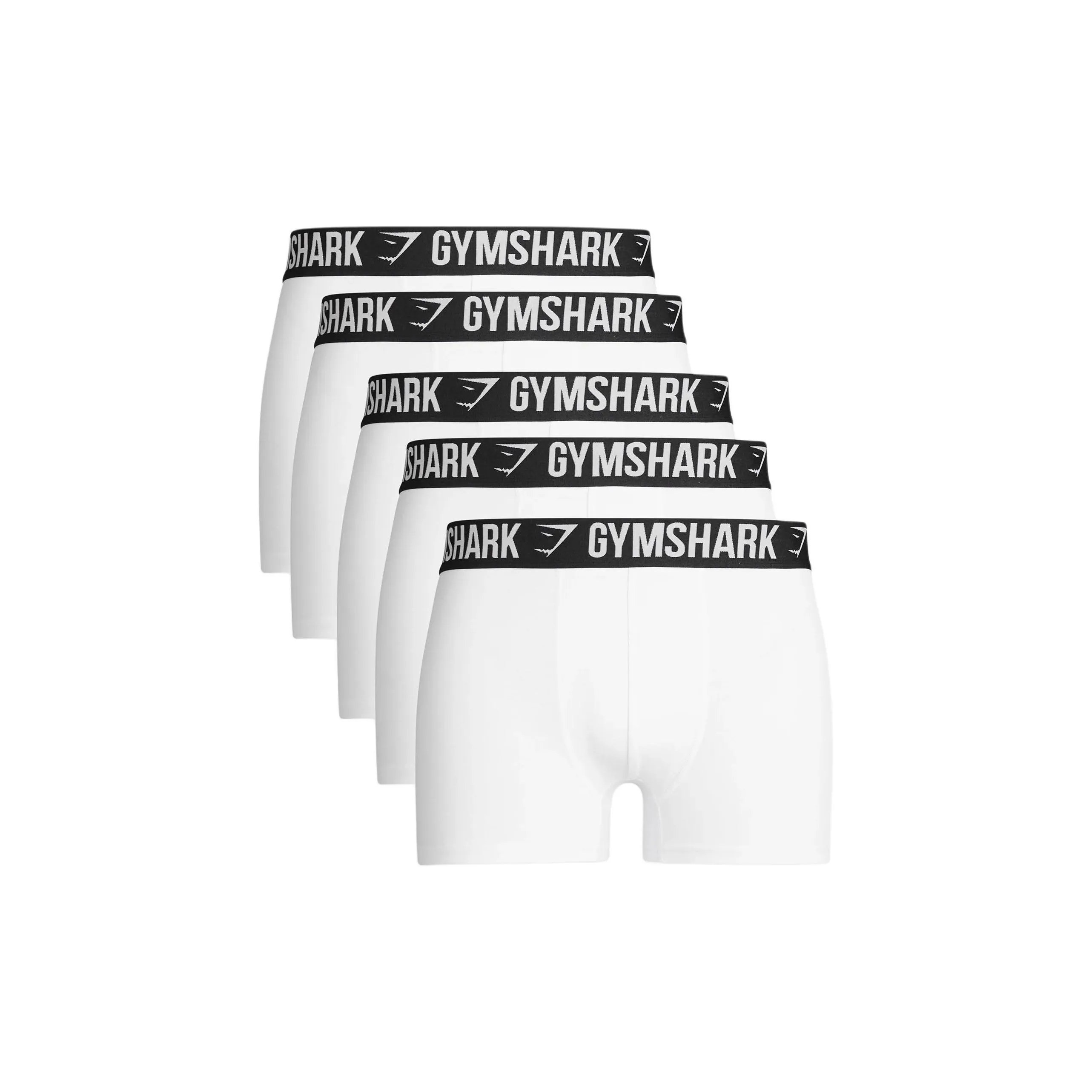 GYMSHARK Boxers Мужские 5 Пачка Белые