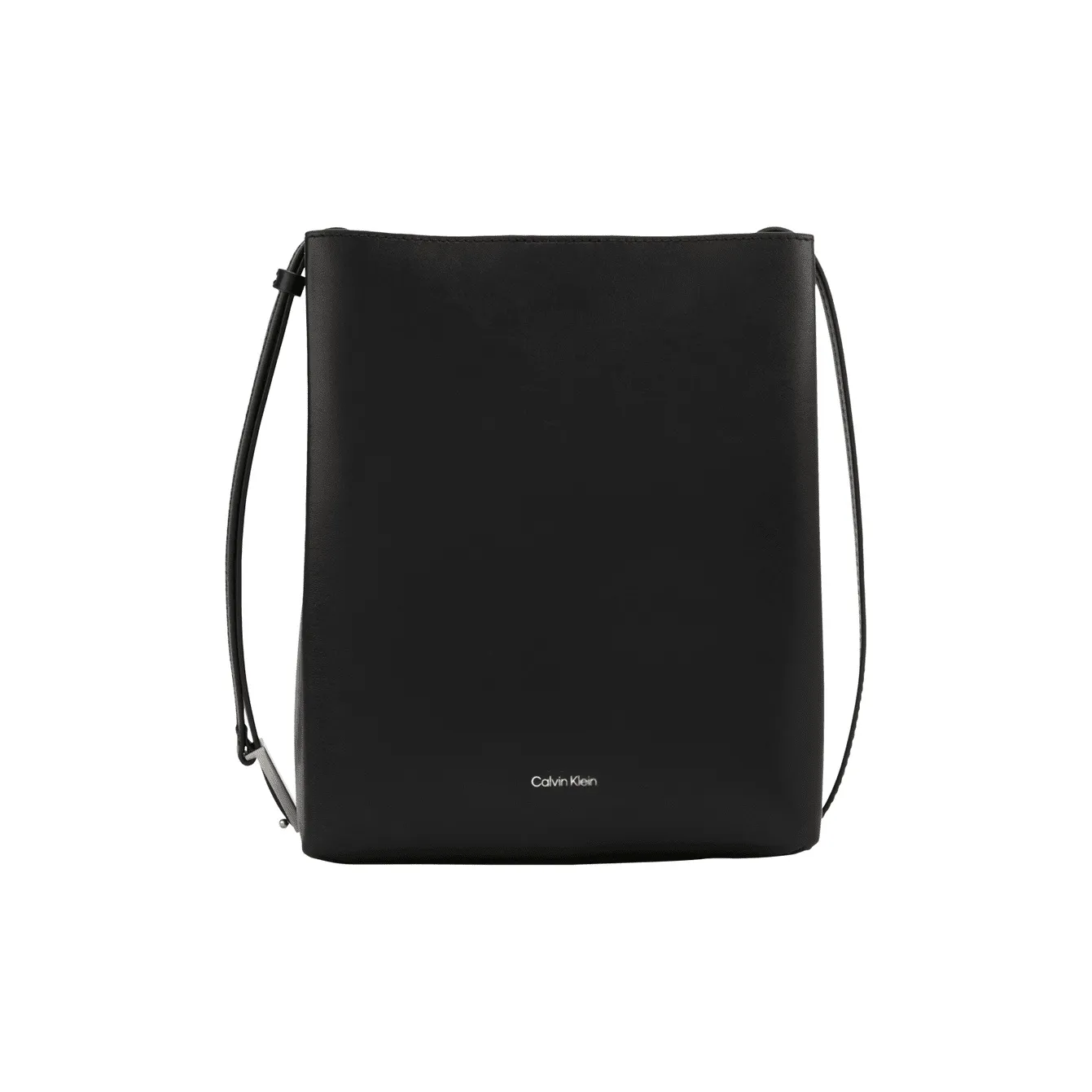 CALVIN KLEIN Cow Leather Square Bag Shopping Paper Bag Crossbody Bag Women's Space Black