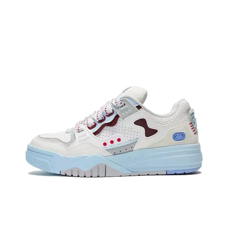 KAPPA Противоскользящие Устойчивые к истиранию Низкие Кроссовки для скейтбординга Женские Белые Синие