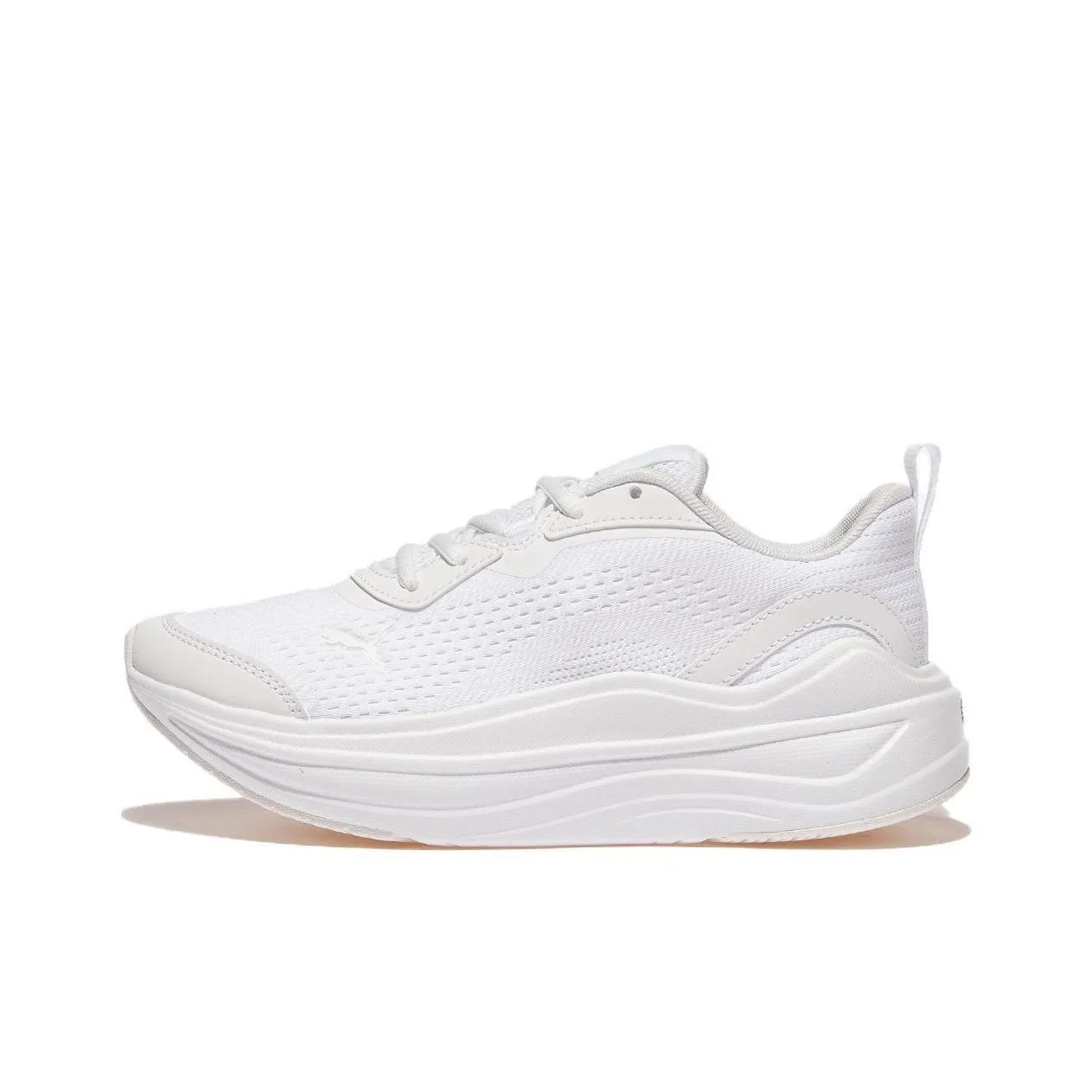 PUMA Softride Anti Slip Wear Resistant Low Top Casual Running Shoes Women's White
